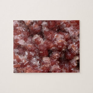 Puzzle Grenat Andradite et Cristal de Calcite Photo Minér