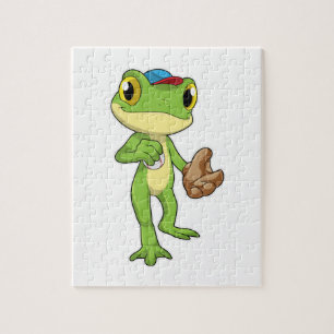 Puzzle Grenouille au baseball avec gant de baseball