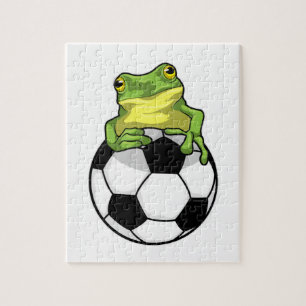 Puzzle Grenouille avec balle de football