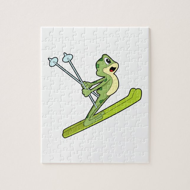 Puzzle Grenouille comme sauteur de ski avec Ski.PNG (Vertical)