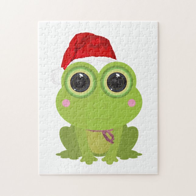 Puzzle Grenouille de Noël (Vertical)