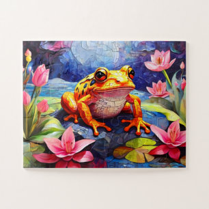 Puzzle Grenouille drôle mignonne