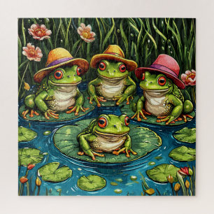 Puzzle Grenouilles de Dessin Animé Cadeau Pour les Amoure