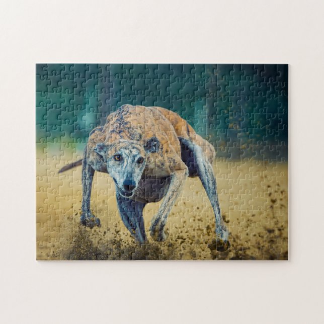 Puzzle Greyhound Dog. (Horizontal)