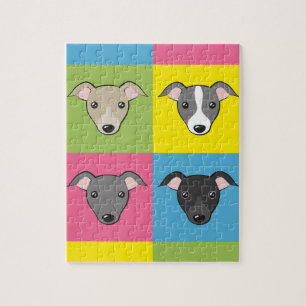 Puzzle Greyhounds italien joli dessin animé Pop art color
