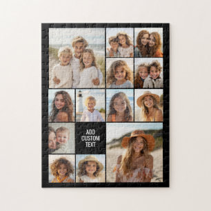 Puzzle Grille de collage de 13 photos - Texte personnalis