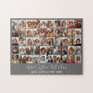 Puzzle Grille de collage de 50 photos - Texte de script -