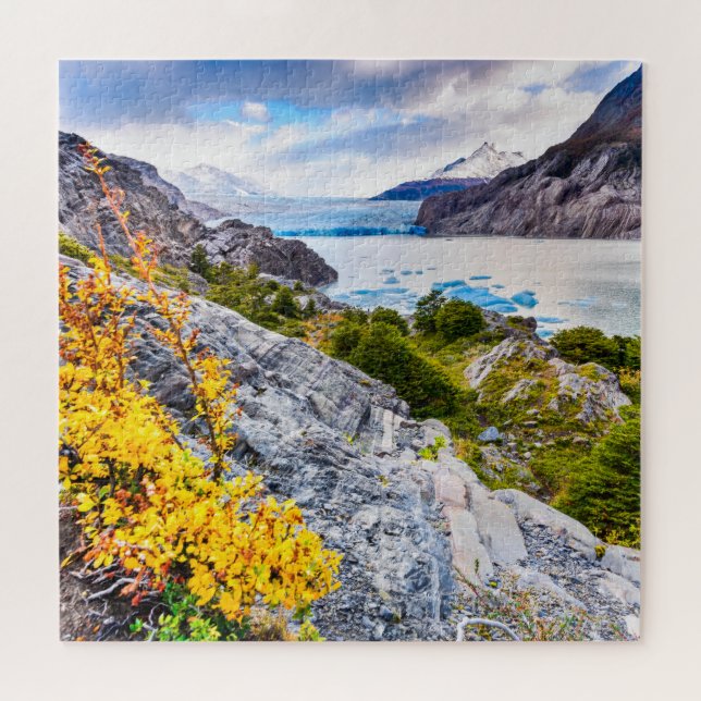 Puzzle gris du glacier (Horizontal)