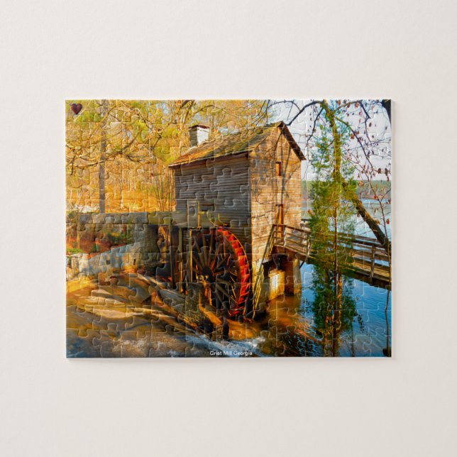 Puzzle Grist Mill Georgia. (Horizontal)