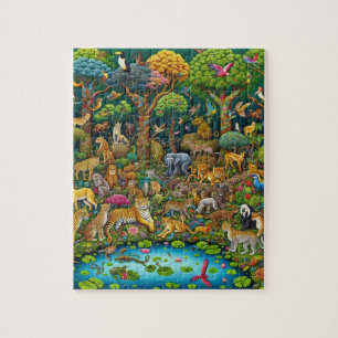 Puzzle Gros et colossal animaux sauvages détaillés dans l