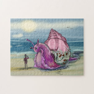 Puzzle Grosse escargot de mer rose