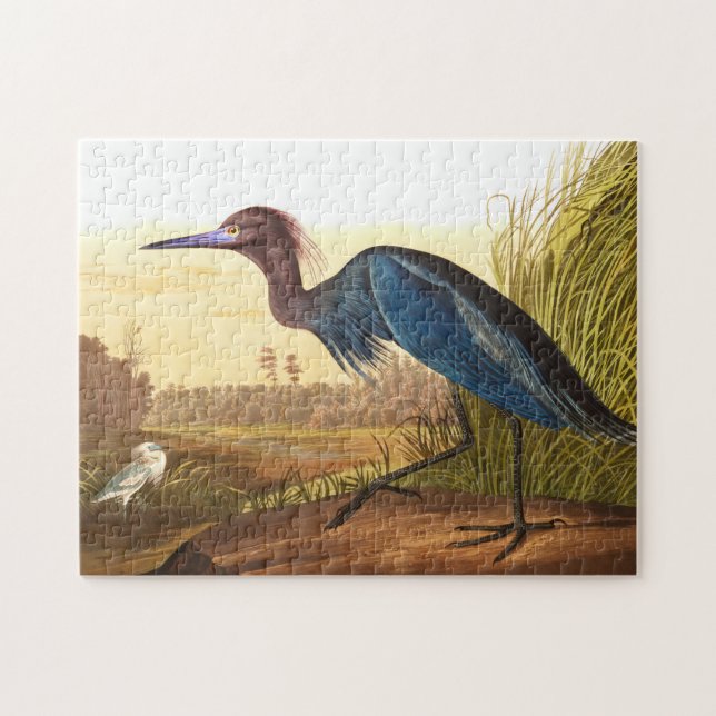 Puzzle Grue bleue ou héron par John James Audubon (Horizontal)