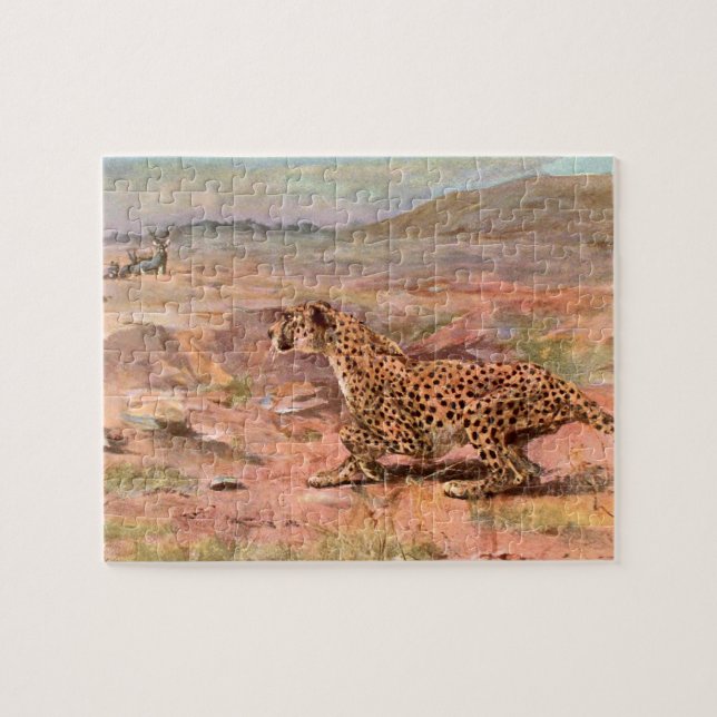 Puzzle Guépard et Antilopes par Swan, Animaux Sauvages Vi (Horizontal)