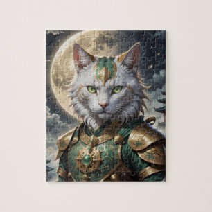 Puzzle Guerrier épique de chat blindé