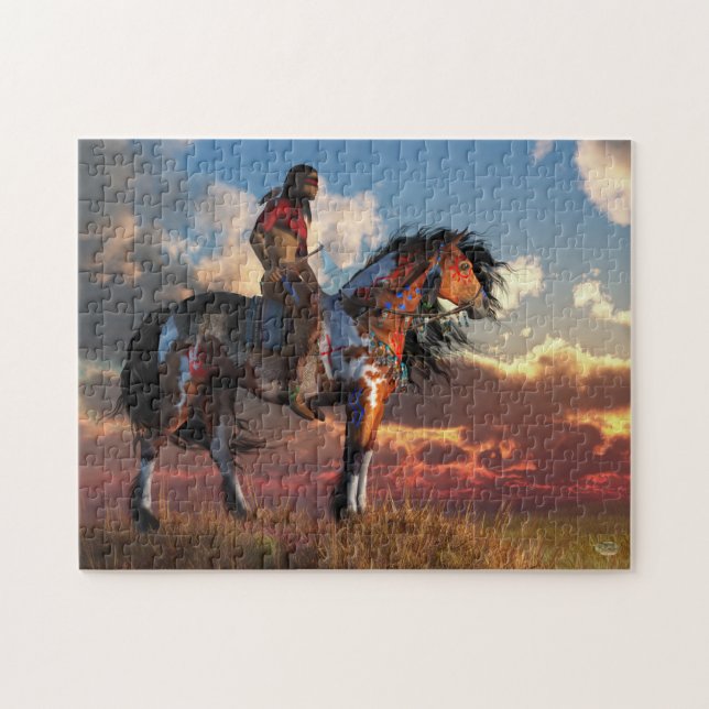 Puzzle Guerrier et cheval de guerre (Horizontal)