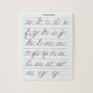 Puzzle Guide cursif minuscule