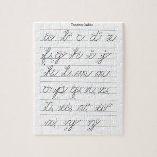 Puzzle Guide cursif minuscule