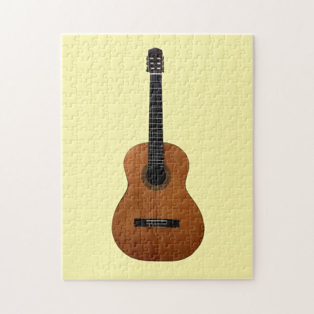 Puzzle Guitare acoustique mignonne Jaune (Vertical)