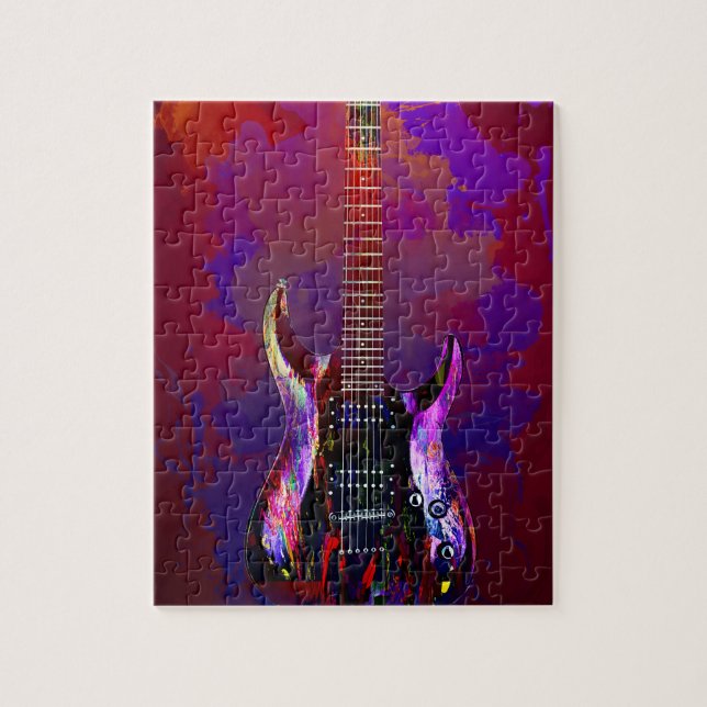 Puzzle Guitare colorée (Vertical)