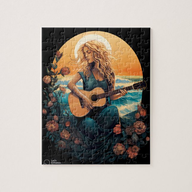 Puzzle guitare de plage (Vertical)