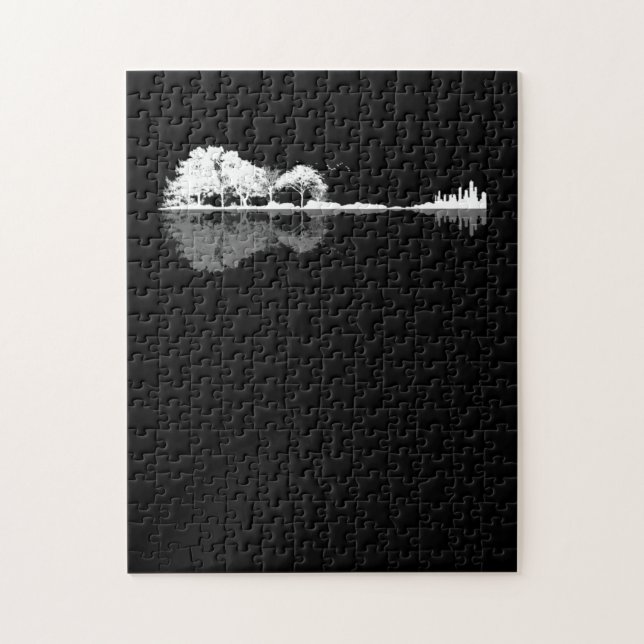 Puzzle Guitare Lover| Cadeau fantôme du lac Guitar (Vertical)