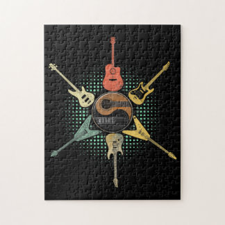 Puzzle Guitare Lover| Style rétro | Cadeau Pour Guitarist