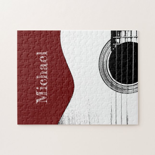 Puzzle Guitare Rouge (Horizontal)