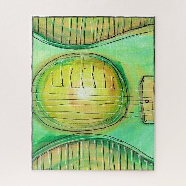Puzzle Guitare verte 2 (Vertical)