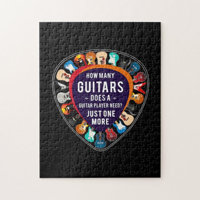 Puzzle Guitariste Combien de guitares Anniversaire (Vertical)