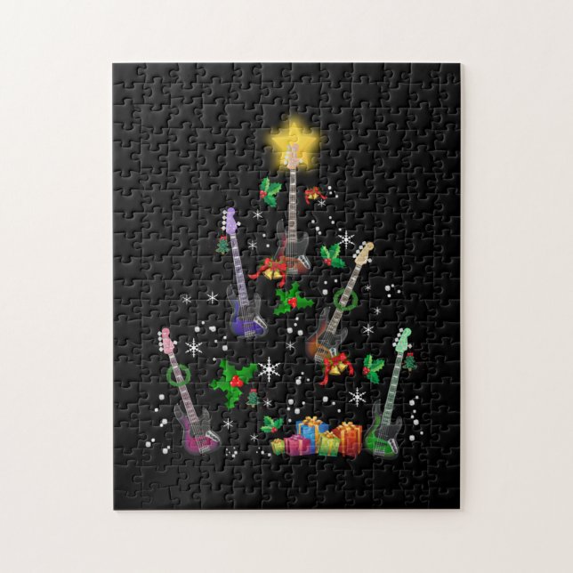 Puzzle Guitariste Noël Arbre Guitare Anniversaire (Vertical)