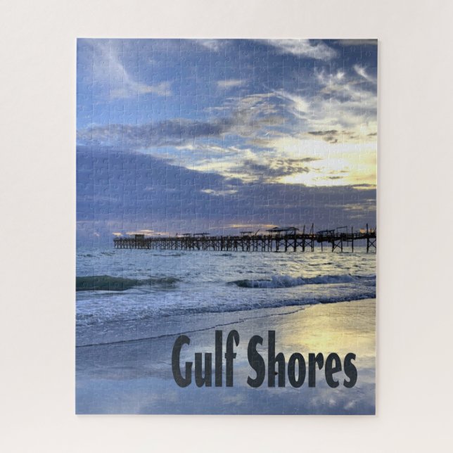 Puzzle Gulf Shores Alabama Beach Sunrise Pier (Vertical)