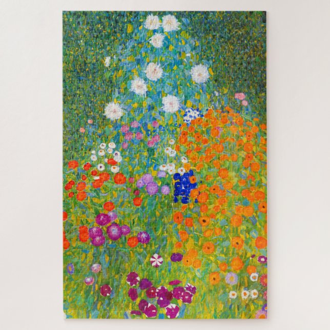 Puzzle Gustav Klimt Bauerngarten Flower Garden Art (Vertical)