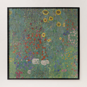 Puzzle Gustav Klimt, jardin de ferme avec tournesols