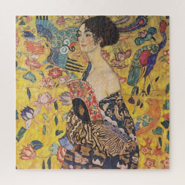 Puzzle Gustav Klimt-Lady avec ventilateur | (Vertical)