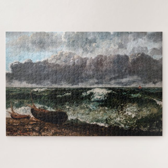 Puzzle Gustave Courbet - La Mer Stormy / La Vague (Horizontal)