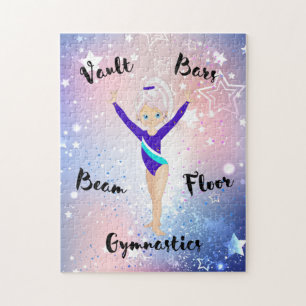 Puzzle Gym Star Pink Stripe, Blue Eyes, Blue Dazzle Leo