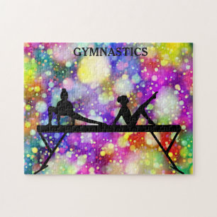 Puzzle gymnastique avec faisceau de balance.