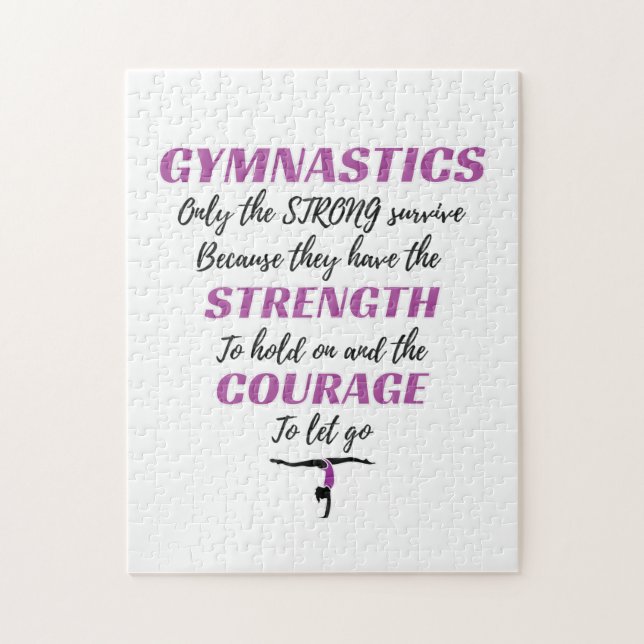 Puzzle Gymnastique Cadeau Le fort Survivre Gymnaste Cadea (Vertical)