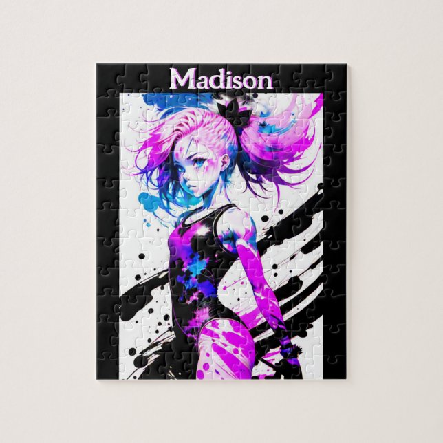 Puzzle Gymnastique Esprit Abstrait de la Gymnaste Custom (Vertical)