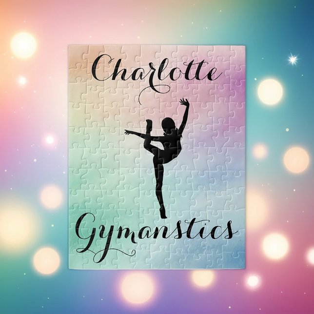 Puzzle Gymnastique Pastel Purple Green Personnalisé (Créateur téléchargé)