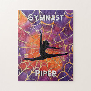 Puzzle Gymnastique personnalisée Halloween Spiderweb