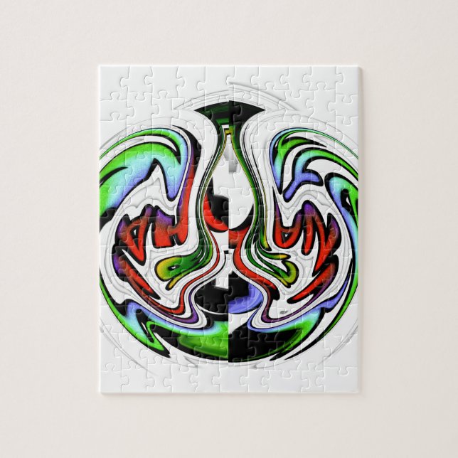 Puzzle Hakuna Matata avec tourbillon et dégradations Abst (Vertical)