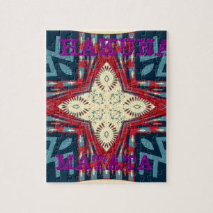 Puzzle Hakuna Matata Texte Hope Art Abstrait Design d'imp
