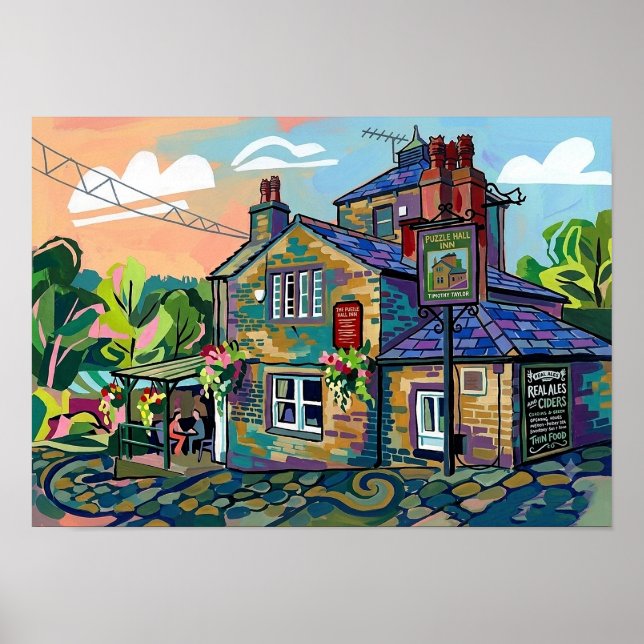 Puzzle Hall Inn, Sowerby Bridge Kunstprint Poster (Vorne)