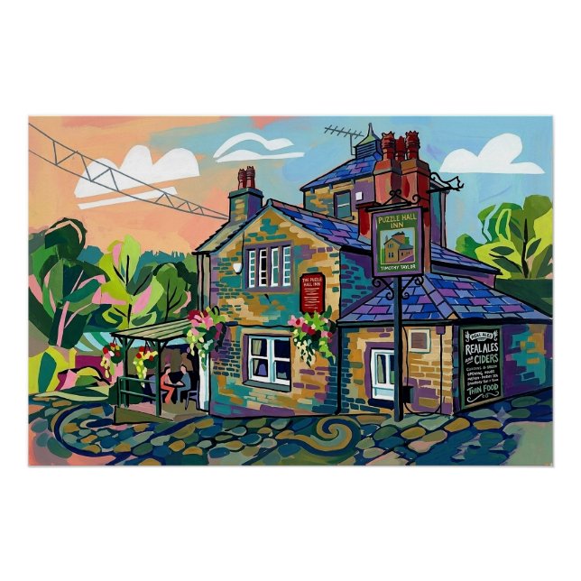 Puzzle Hall Inn, Sowerby Bridge Kunstprint Poster (Vorderseite)
