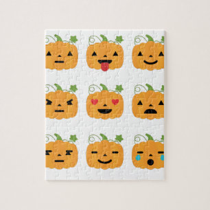 Puzzle halloween citrouille emojis