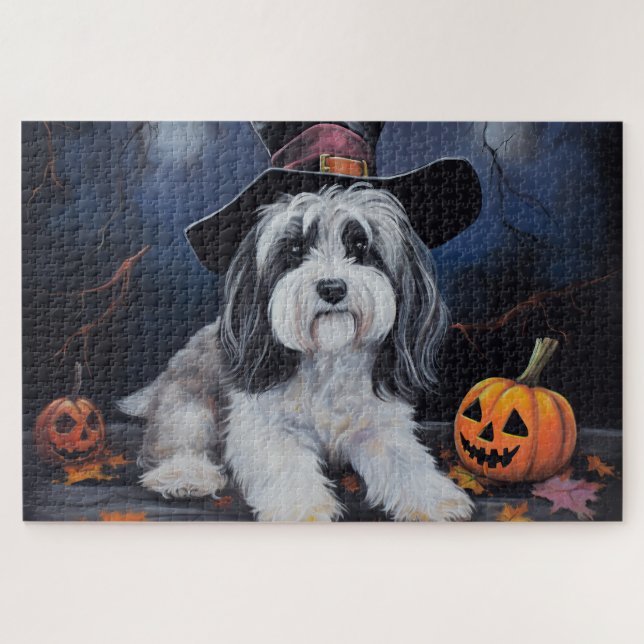Puzzle Halloween Citrouilles Havanais effraie (Horizontal)