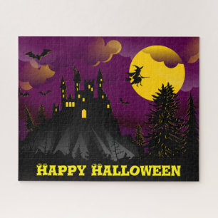 Puzzle Halloween Éffrayant pourpre