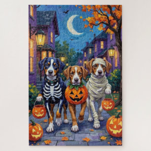 Puzzle Halloween Greater Swiss Mountain Trick-or-Treat
