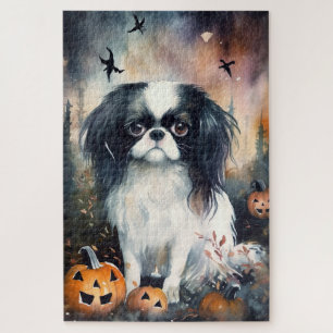 Puzzle Halloween japonais chinois avec la peur Citrouille